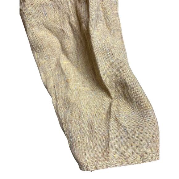 Flax by Jeanne Engelhart Linen Pants Small Toffee Brown Long Tapered Lagenlook - Picture 6 of 8